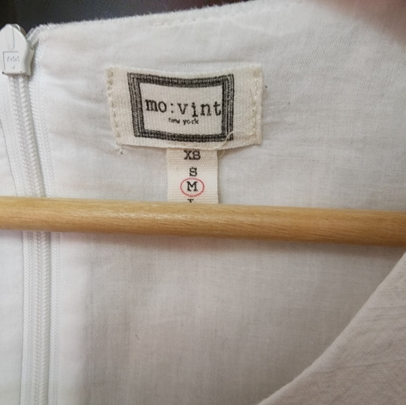Mo:vint white textured shift dress - Picture 4 of 8